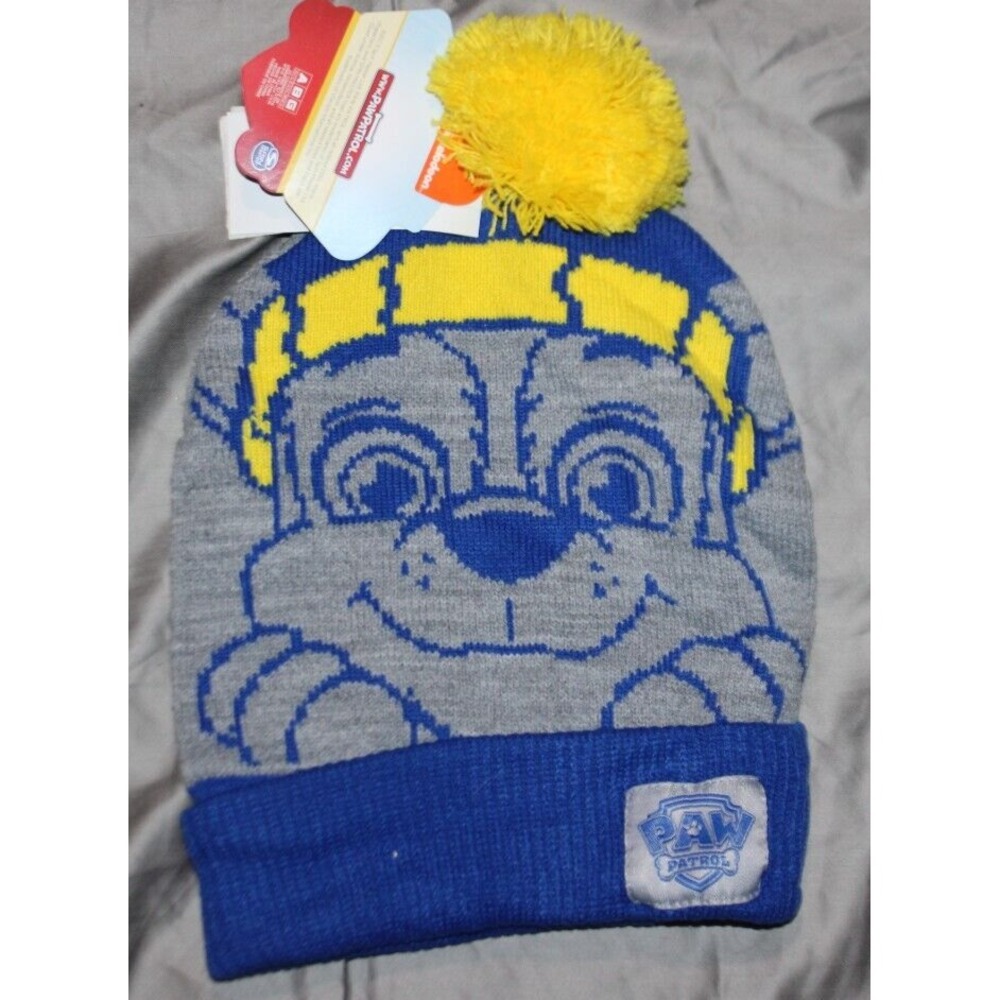 Paw Patrol Nickelodeon Unisex Kids Beanie Hat Toboggan One Sz Blue Gray Yellow